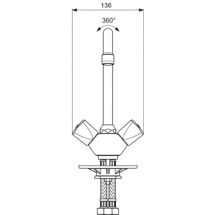 Схема смесителя для умывальника Vidima Element арт.311